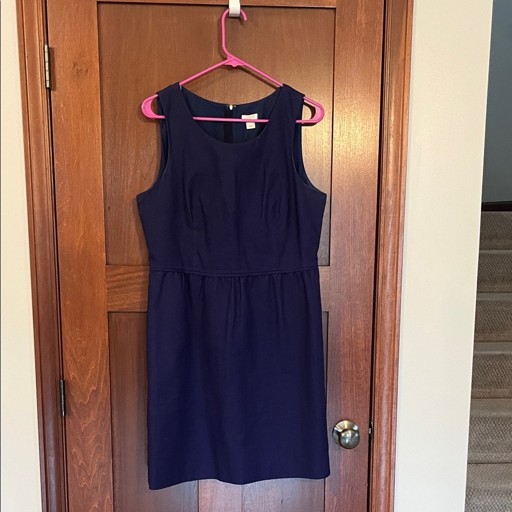 J. Crew Navy Blue Sleeveless Dress( size 12 )